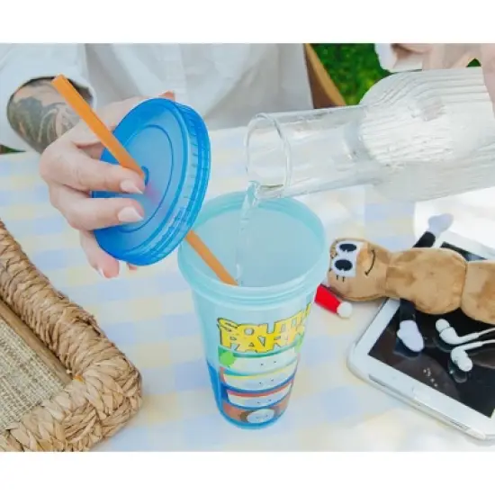 Silver Buffalo South Park Characters Color-Changing Plastic Tumbler | Holds 24 Ounces image {5}