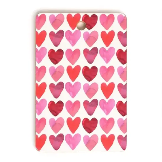 Amy Sia Heart Watercolor Cutting Board - Deny Designs image {3}