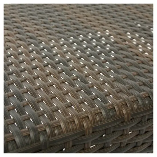 Salem 2pc Wicker Adjustable Chaise Lounge and Table Set - Brown - Christopher Knight Home image {3}