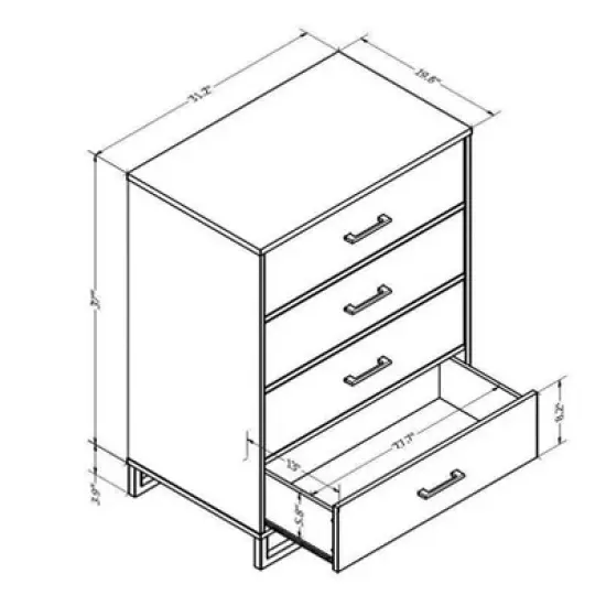 Mixed Material 4 Drawer Dresser - Room Essentials&trade; image {5}