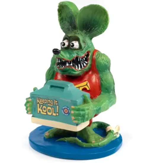 1966 Volkswagen Beetle "Happy Camper Rat Fink" w/Trailer Light Blue Dirty Version & Figure 1/24 Diecast Model Car by Auto World image {5}