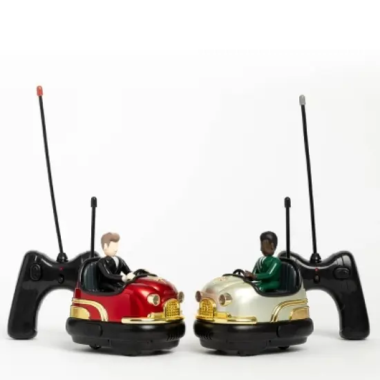FAO Schwarz RC Head-To-Head Nostalgic Retro Bumper Car Set image {1}