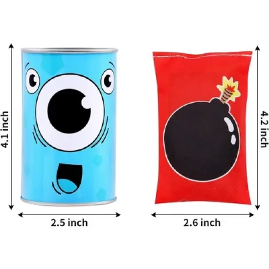 SYNCFUN 13 Pcs Carnival Bean Bag Toss, Knockdown Can Game Set, Holiday & Birthday Party Games, Outdoor Lawn Yard Activity for Kids image {3}