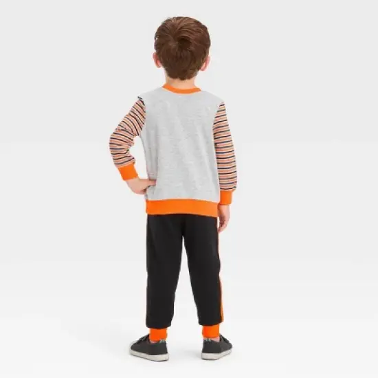 Toddler Boys' Bluey Halloween Fleece Top and Bottom Set - Gray image {1}
