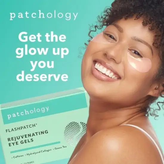 Patchology Rejuvenating Under Eye Gels - Hydrating Eye Mask w/Caffeine, Hydrolyzed Collagen & Centella Asiatica | For Dark Circles (5 Pairs) image {1}