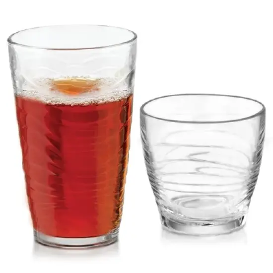Libbey Orbita 16 Piece Tumbler and Rocks Glass Set image {5}