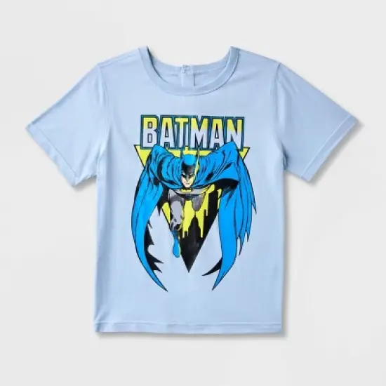 Boys' DC Comics Batman Adaptive Short Sleeve Graphic T-Shirt - Blue image {3}