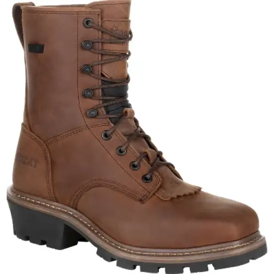 Men's Rocky Square Toe Logger Waterproof Work Boot image {7}