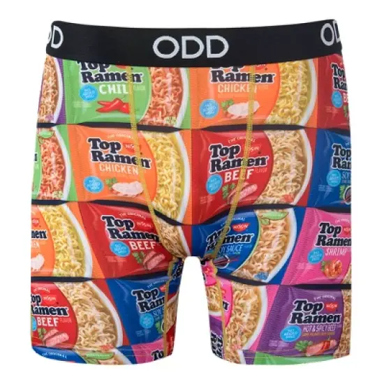 Odd Sox Men's Funny Underwear Boxer Briefs, Top Ramen Noodle Soup Flavors, Novelty Print image {6}