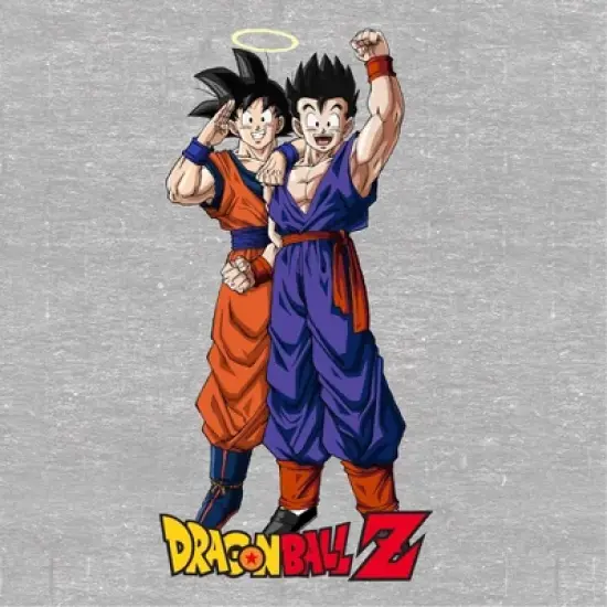 Bioworld Dragon Ball Z Goku and Gohan with Logo Youth Gray Graphic Sweatpants image {1}