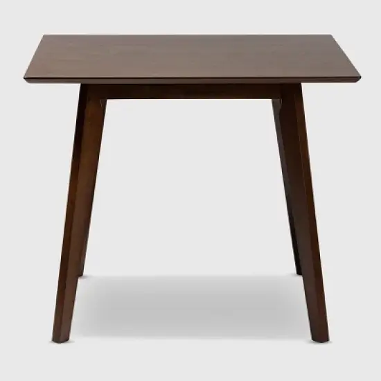 Pernille Square Wood Dining Table Walnut - Baxton Studio image {1}
