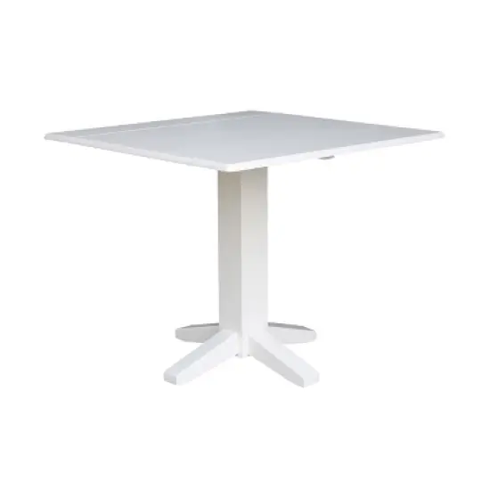 36" Sanders Square Dual Drop Leaf Dining Table - International Concepts image {15}