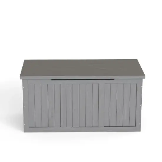 Gulches 67 Gallon Outdoor Wooden Deck Box, Solid Wood Storage with Seat & Table Top for Patio Cushions Pool Toys Garden Tools image {5}