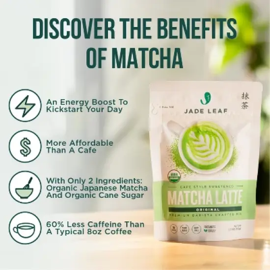 Jade Leaf Organic Japanese Matcha Latte Mix - 5.3oz image {4}