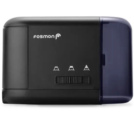 Fosmon Electric Pencil Sharpener with 3 Sharpness, Colored Pencil Sharpener Battery Powered, Automatic Pencil Sharpener For Kids Classroom Home, Black image {7}