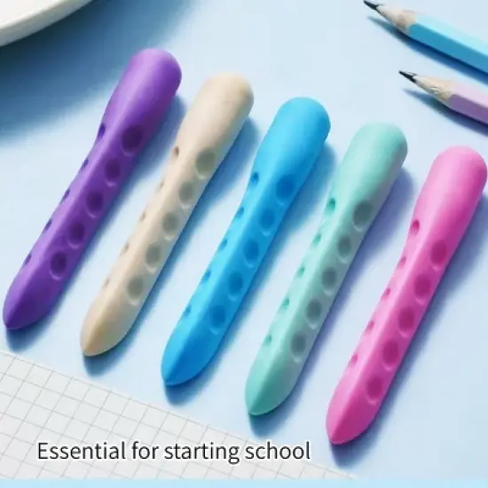 HTUTWOO 5 Pcs Pen-Shaped Eraser, Grip Cute Erasers, Erasers for Pencils, Art Eraser for Drawing, Office, School Supplies & Back to School image {7}