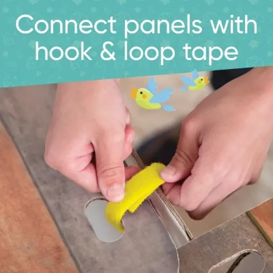 Hearthsong 32-Panel Cabin Style Fantasy Fort Indoor Fort Building Kit with Hook and Loop Connectors image {7}