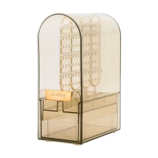 Unique Bargains Dust-proof Makeup Organizer with 1 Drawers for Lotions Cream Brown 1 Pc image {6}