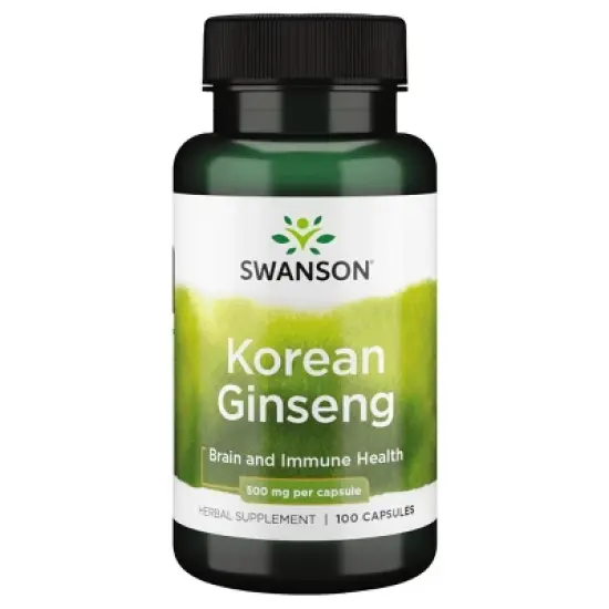 Swanson Korean Ginseng, Supports A Healthy Stress Response, Immune Health & Cardiovascular Wellness, 500 mg (100 Capsules) image {5}