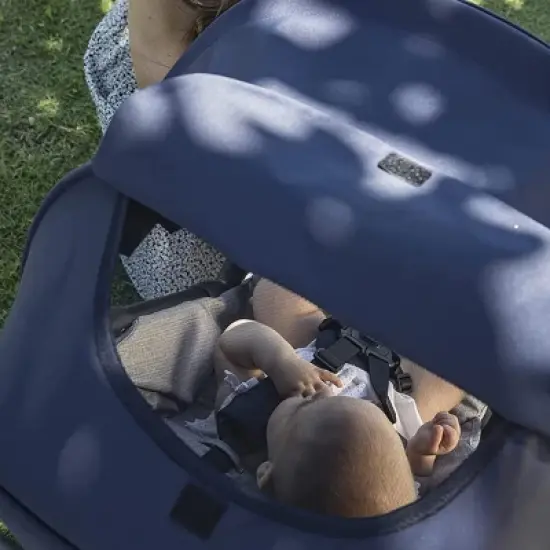 Inglesina Quid Baby Stroller - Ultra-Compact & Folding, Large Canopy, Travel-Friendly Fits in Airplane Overhead - Age 3 Months to 50 lbs, College Navy image {2}