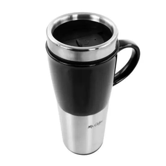 Mr. Coffee 16oz Stainless Steel and Stoneware Travel Mug image {4}