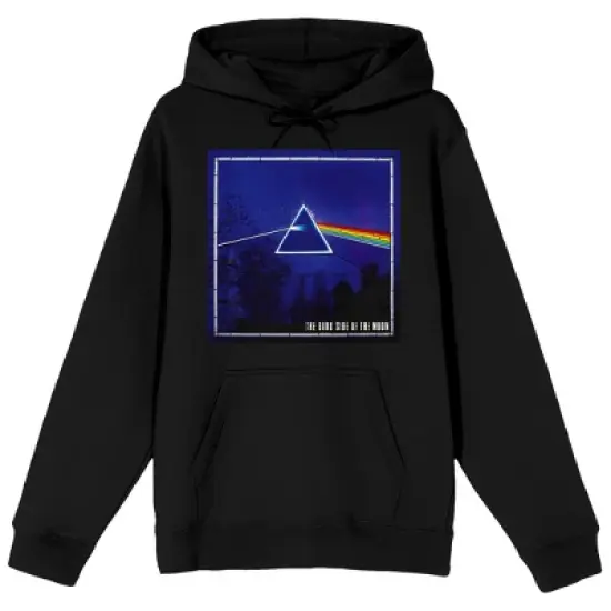 Pink Floyd Color Prism Long Sleeve Men's Black Hooded Sweatshirt image {8}