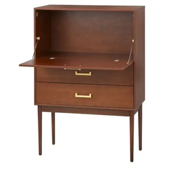 Jasper Tall Bar Cabinet Walnut - Lifestorey image {4}