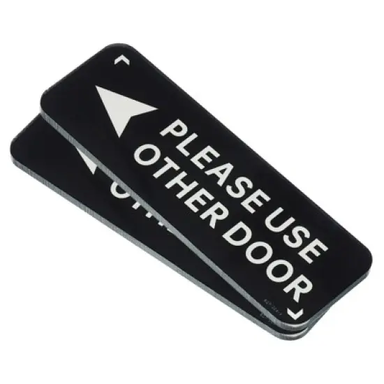 Unique Bargains Acrylic Business Please Use Other Door Left Arrow Sign image {7}