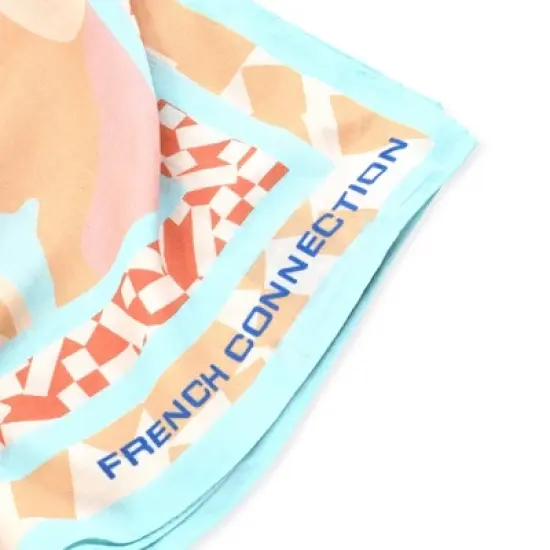 French Connection Women's Silk Scarf - Premium Silk Fabric and Fashion Styling As Shawl, Head Wrap, Bandana and Cover Up image {2}