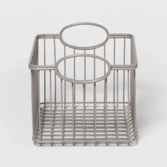 Wire Stackable Kids' Storage Basket Gray - Pillowfort&trade; image {4}