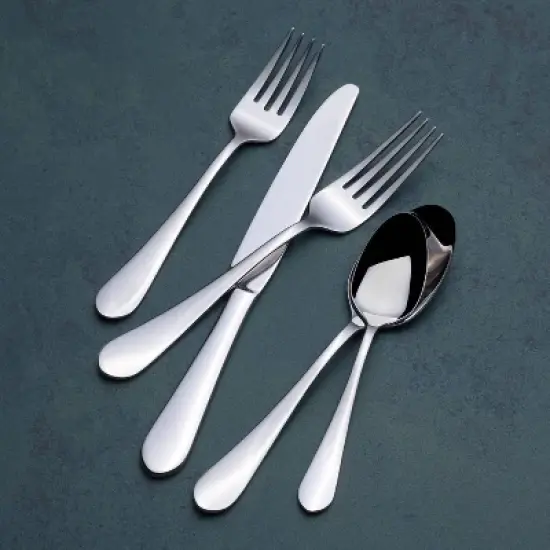 Wallace 20pc Hunter Flatware Set: 18/0 Stainless Steel, Service for 4, Dishwasher-Safe, Traditional Style, Silver image {2}