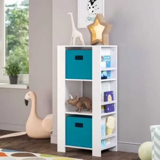 Kids' Book Nook Cubby Storage Tower with Bookshelves White - RiverRidge Home image {2}