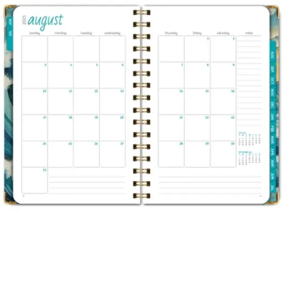 Global Printed Products Hardcover AY 2025-2026 Fashion Planner - 5.5"x8" (Ocean Waves) image {2}
