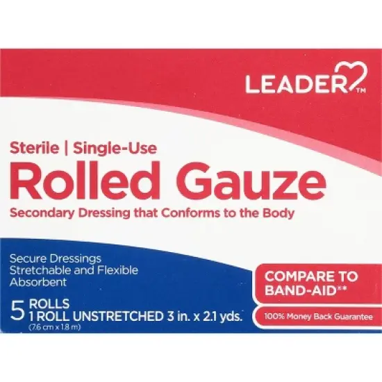 Leader Single-Use Sterile Rolled Gauze 5 ea image {5}