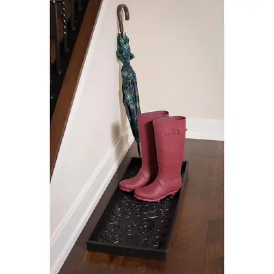 BirdRock Home 34''LX14''W Decorative Rubber Boot Tray image {6}