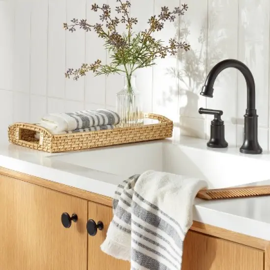 7"x14" Natural Woven Bathroom Tray - Hearth & Hand&trade; with Magnolia image {1}