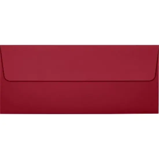 LUX 4 1/8" x 9 1/2" #10 70lbs. Square Flap Envelopes Garnet Red 50/Pack EX4860-26-50 image {2}