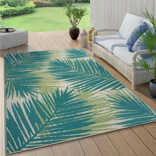 World Rug Gallery Floral Tropical Reversible Plastic Outdoor Rugs image {8}