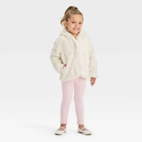 Toddler Faux Fur Bear Jacket - Cat & Jack&trade; Off-White image {2}