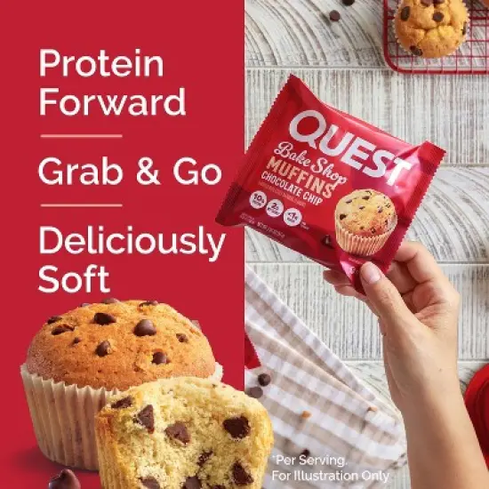 Quest Nutrition Bake Shop Muffin - Chocolate Chip image {3}