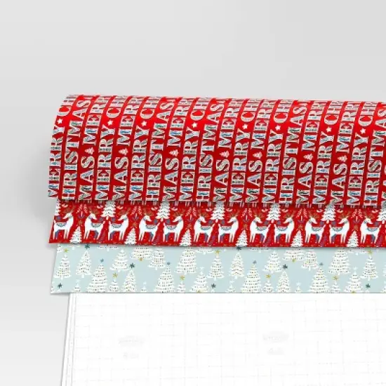 30&rdquo; 3pk Christmas Wrap Pack Scandinavian - Wondershop&trade; image {2}