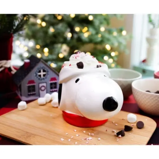 Silver Buffalo Peanuts Snoopy Christmas 3D Sculpted Ceramic Mug | Holds 20 Ounces image {7}