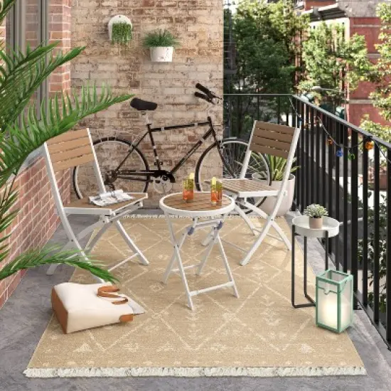 5'x7' Tapestry Rectangular Woven Outdoor Area Rug Multicolor Neutrals - Opalhouse&trade; image {1}