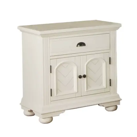 Aiden Cottage 1-Drawer Nightstand with Cabinet Door Chestnut- Picket House Furnishings image {1}