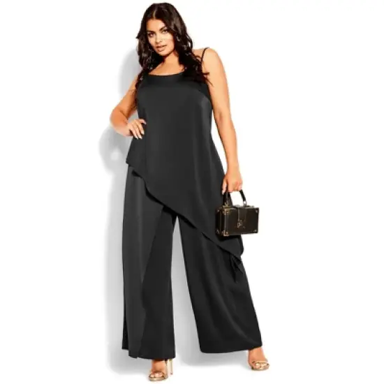 Women's Plus Size Wildfire Jumpsuit - black | CITY CHIC image {6}