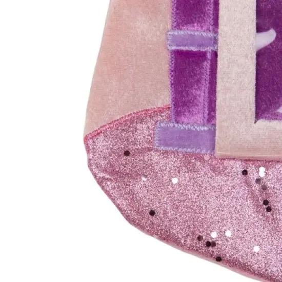 Northlight 20" Pink and Purple Glitter Princess Christmas Stocking image {6}