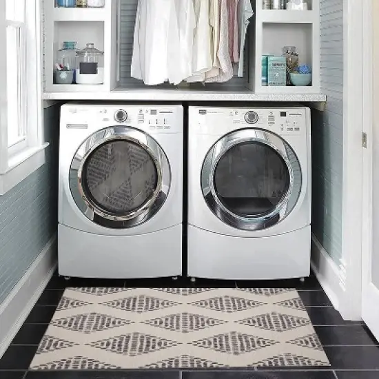 Warson Washable Outdoor Rug Ivory/Brown - Linon image {8}