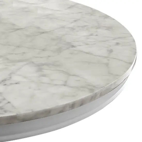 Kennegad Round Dining Table White - HOMES: Inside + Out image {6}