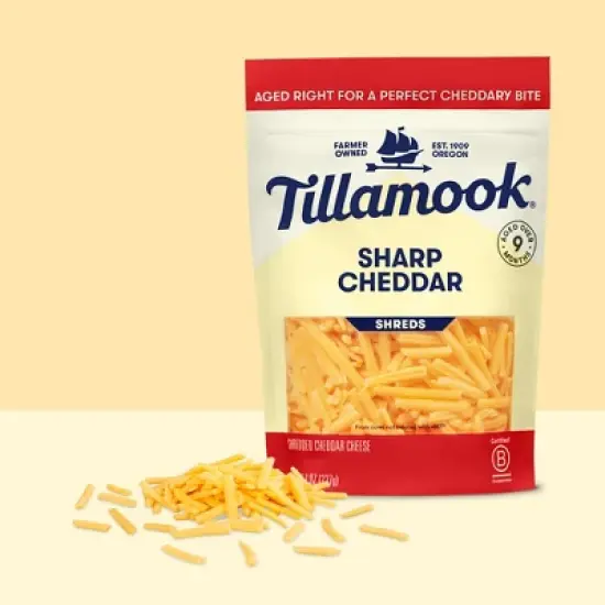 Tillamook Sharp Cheddar Finely Shredded Cheese - 8oz image {1}