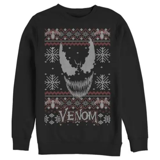 Men's Marvel Ugly Christmas Venom Face Sweatshirt image {2}